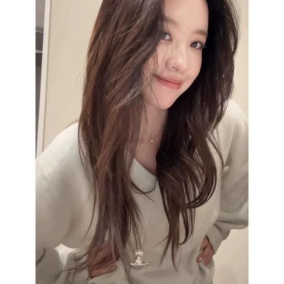 귀여운 오버 사이즈 벨트 니트